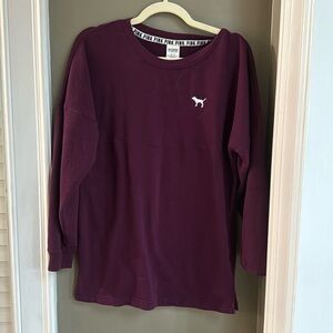 Pink Victoria’s Secret long sleeve shirt XS burgundy/purple